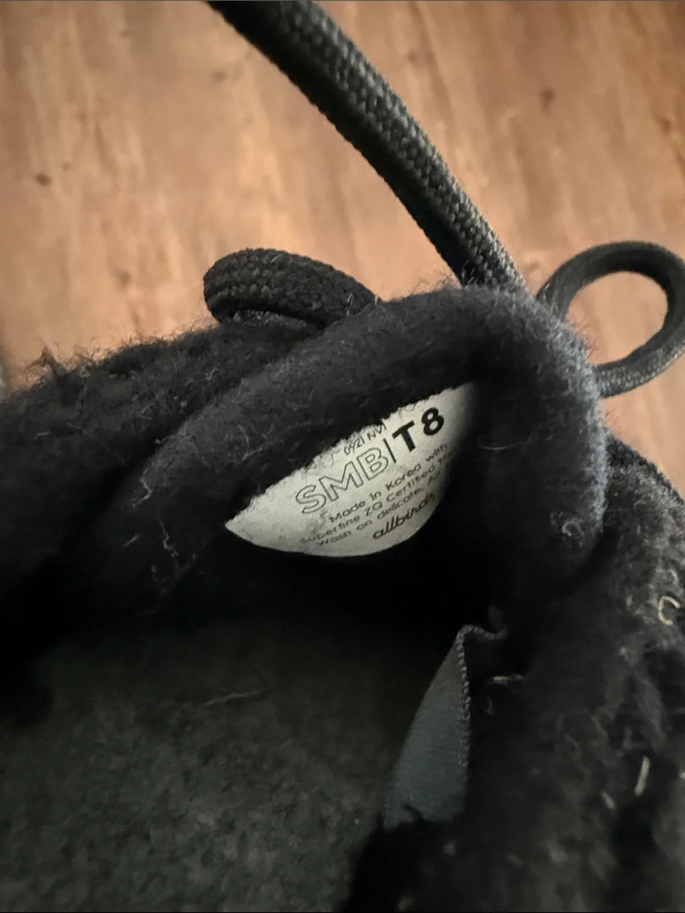 allbirds Kids Black Fuzzy Lace-Up Sneakers